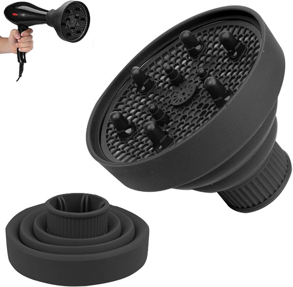 Diffusore in Silicone per Asciugacapelli (Nero)