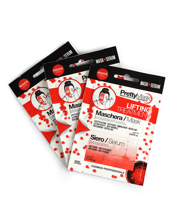 PACK MASCHERE BI – COMPONENTE LIFTING TREATMENT ML 10 (7+3ML) – 15 PZ. Maschera + Siero