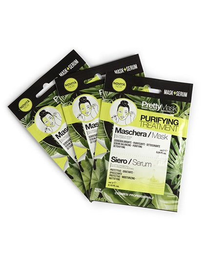 PACK MASCHERE BICOMPONENTE PURIFYING TREATMENT ML 10 (7+3ML) – 15 PZ. Maschera + Siero