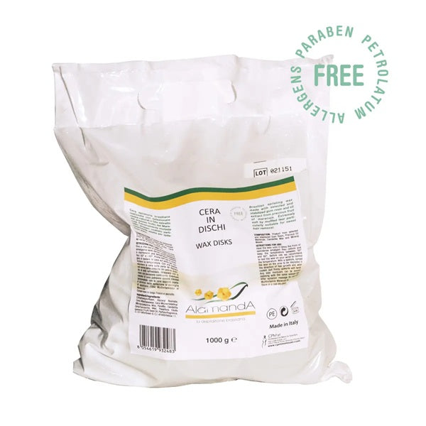 Cera depilatoria brasiliana Alamanda 1 cf in dischi da 1 kg