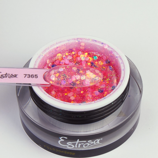 7365 Gel Super.Plus "PINK hexagon glitter 15 ml