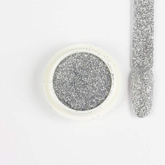 7654 Silver - Chrome Glitter Flash