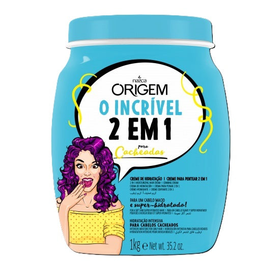 ORIGEM HAIR CREAM 1000ml 2IN1 CACHEADOS