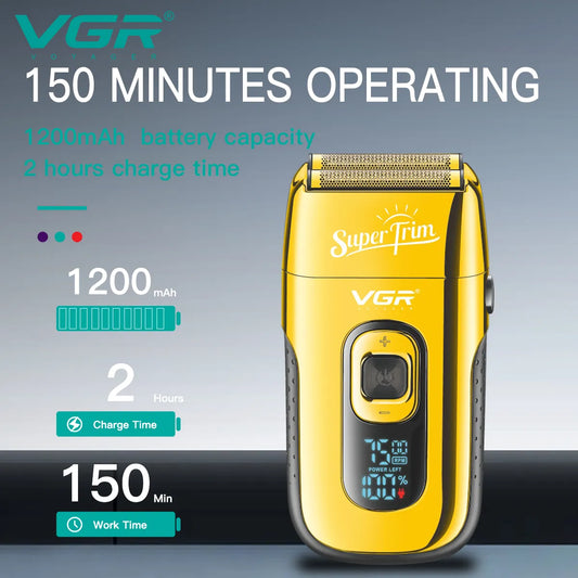 VGR V-332 – Rasoio Professionale a Lamina con Display LED