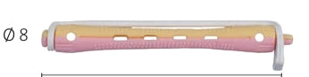 Bigodini per Permanente Rosa/Giallo
8 mm 12 pz