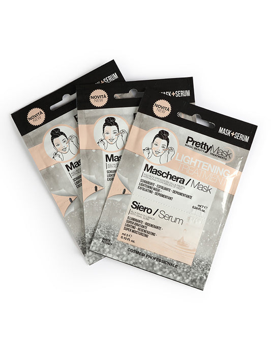 PACK MASCHERE BICOMPONENTE LIGHTENING TREATMENT ML 10 (7+3ML) – 15 PZ. Maschera + Siero