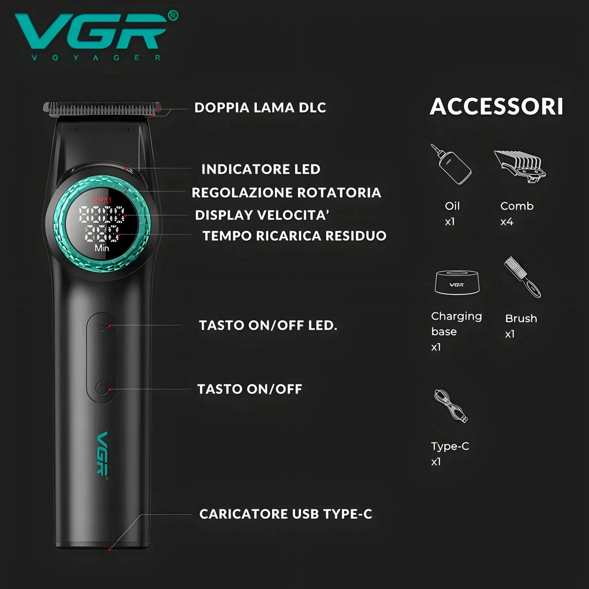 Rasoio Super Trimmer VGR V - 977