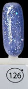 126 Blu Glitter GEL POLISH  7 ml FLYA NAILS