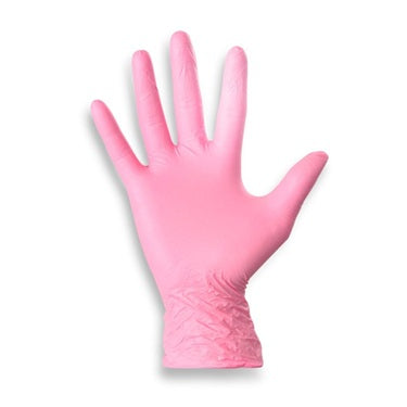 GUANTI NITRILE ROSA S
