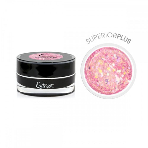 7365 Gel Super.Plus "PINK hexagon glitter 15 ml