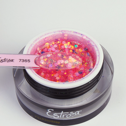 7365 Gel Super.Plus "PINK hexagon glitter 15 ml