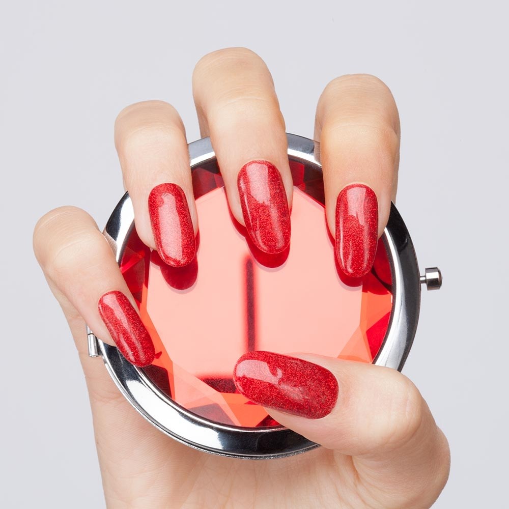 7502 Rosso Glitter - Smalto semipermanente 7 ml