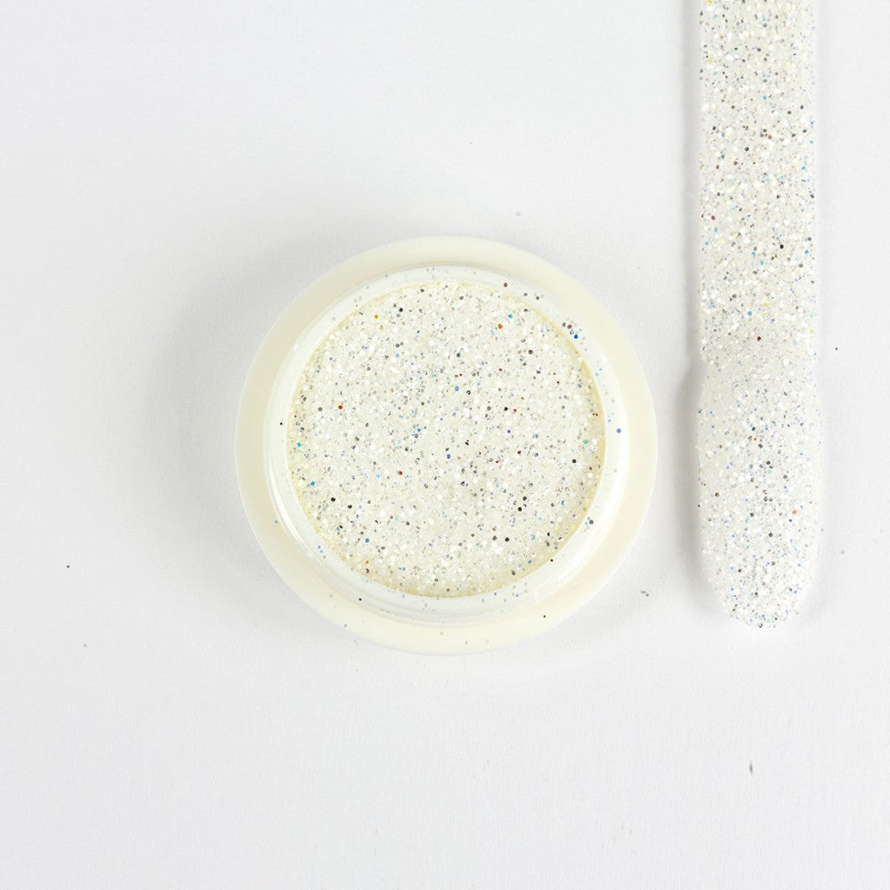 7652 White - Chrome Glitter Flash