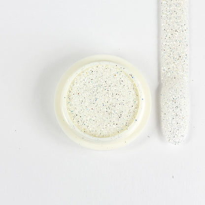 7652 White - Chrome Glitter Flash