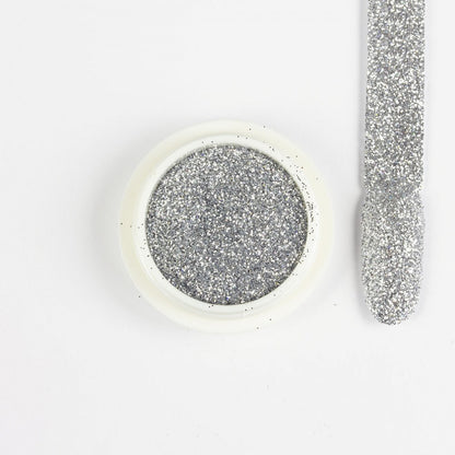 7654 Silver - Chrome Glitter Flash