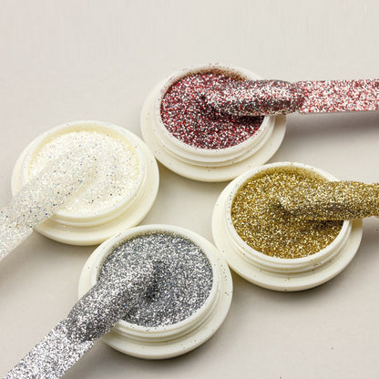 7654 Silver - Chrome Glitter Flash