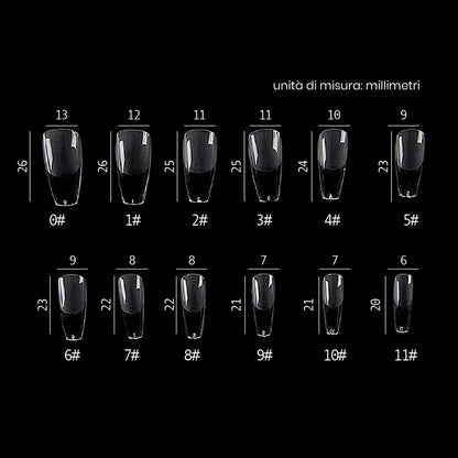 7658 Ballerina Nail Gel Tips Estrosa - 12 misure 240 pz