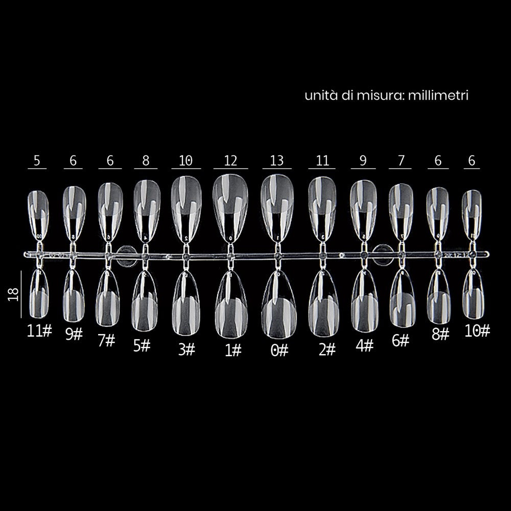 7659 Mandorla Nail Gel Tips Estrosa - 12 misure 240 pz