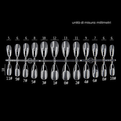 7659 Mandorla Nail Gel Tips Estrosa - 12 misure 240 pz