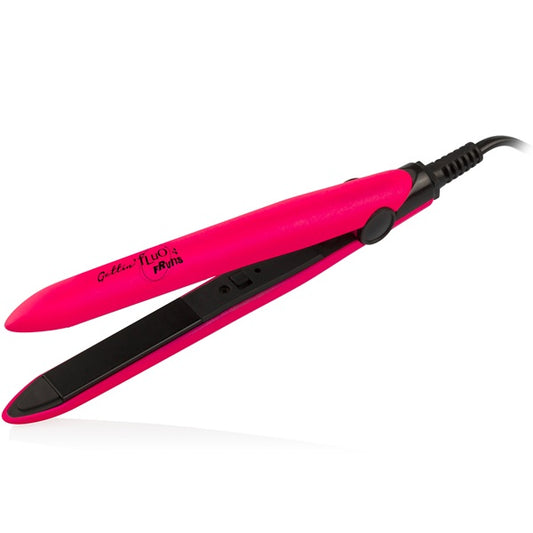 B378F - Gettin Fluo Fruits Mini Hair Straightener piastra da viaggio per capelli strawberry