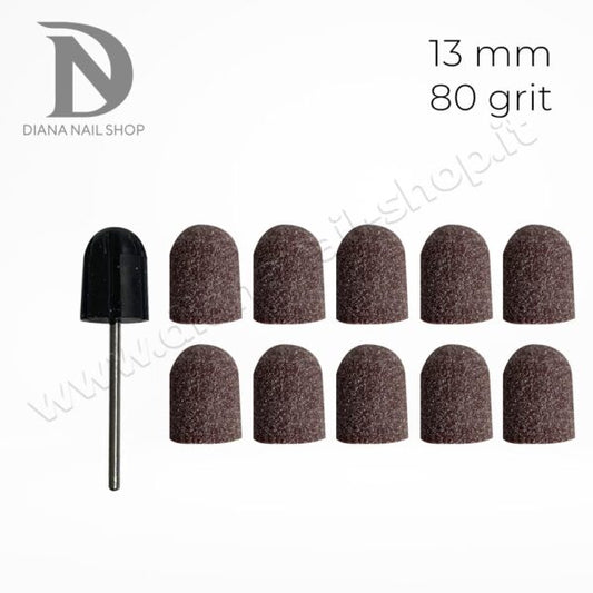 KIT CAPPUCCI ABRASIVI + PUNTA SILICONE KIT (13 mm X 80 grit)
