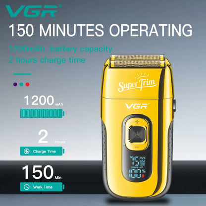 VGR V-332 – Rasoio Professionale a Lamina con Display LED