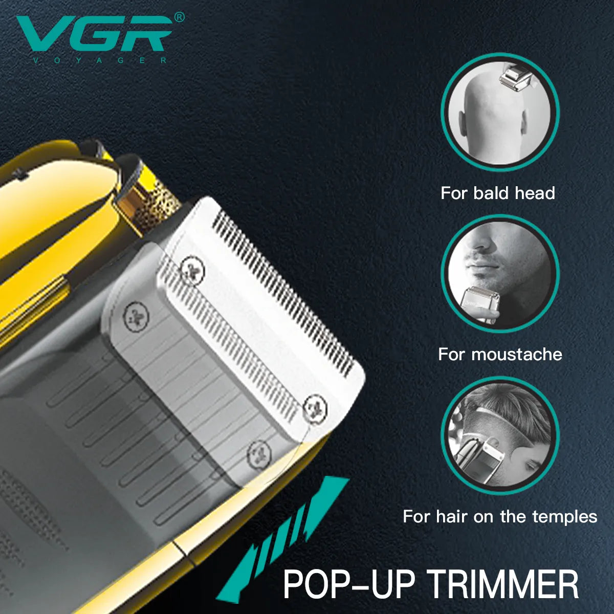 VGR V-332 – Rasoio Professionale a Lamina con Display LED