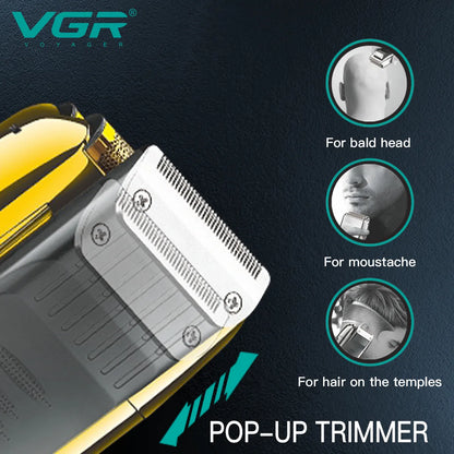 VGR V-332 – Rasoio Professionale a Lamina con Display LED