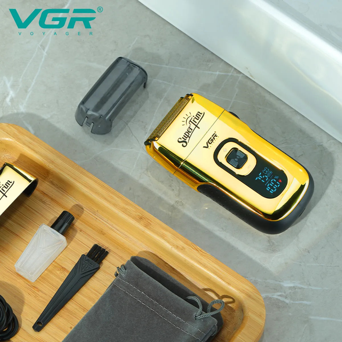 VGR V-332 – Rasoio Professionale a Lamina con Display LED