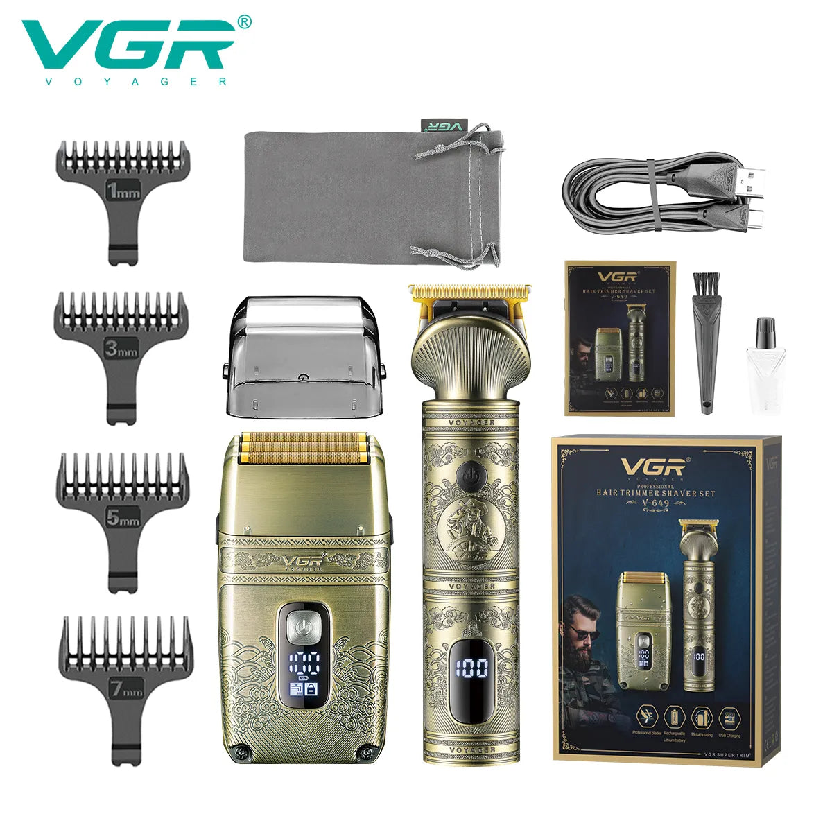 VGR V-649 – Tagliacapelli e Rasoio 2-in-1