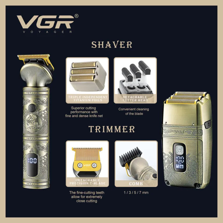 VGR V-649 – Tagliacapelli e Rasoio 2-in-1