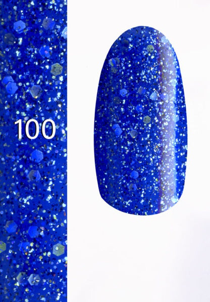 100 Blu Zaffiro Glitter GEL POLISH 7 ml FLYA NAILS
