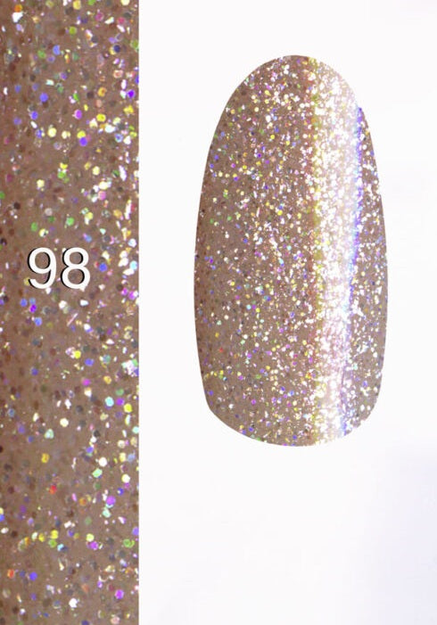 98 Oro Rosa Glitter GEL POLISH 7 ml FLYA NAILS