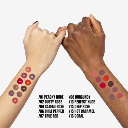 Matt Liquid Lip Color  01 PEACKY NUDE Rybella