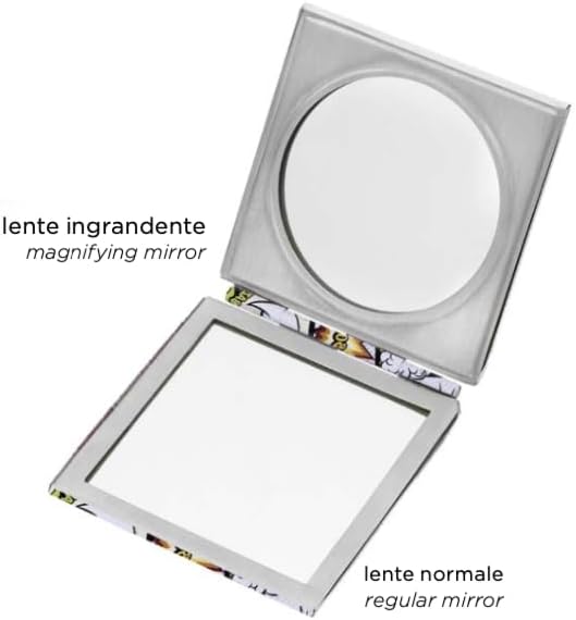 Kit specchio borsetta & mini pinza cm 6,5 decoro LOVE